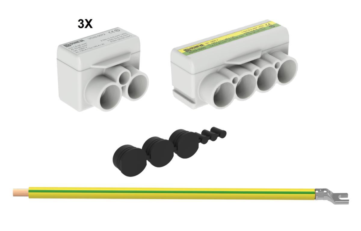 Gatelysklemme sett Ouneva 2-pol 230V - GATELYSKL SETT 2-POL 230V IT