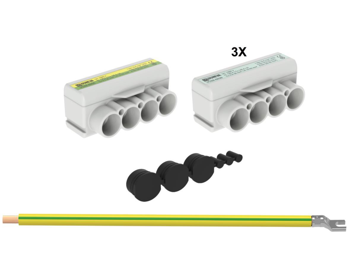 Gatelysklemme sett Ouneva 4-pol 230V - GATELYSKL SETT 4-POL 230V IT