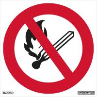 Dekal Systemtext Røyking og bruk av åpen ild forbudt