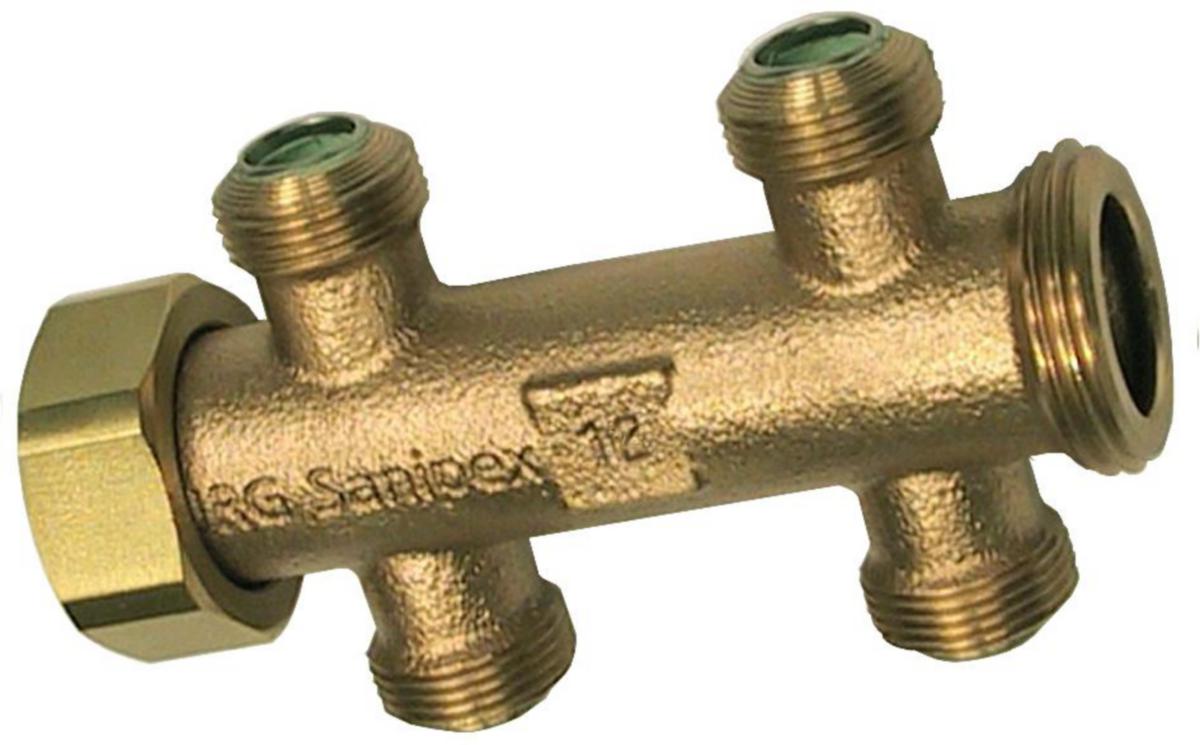 Fordeler 2+2 uttak Sanipex - 12 mm fordeler 2+2 Sanipex