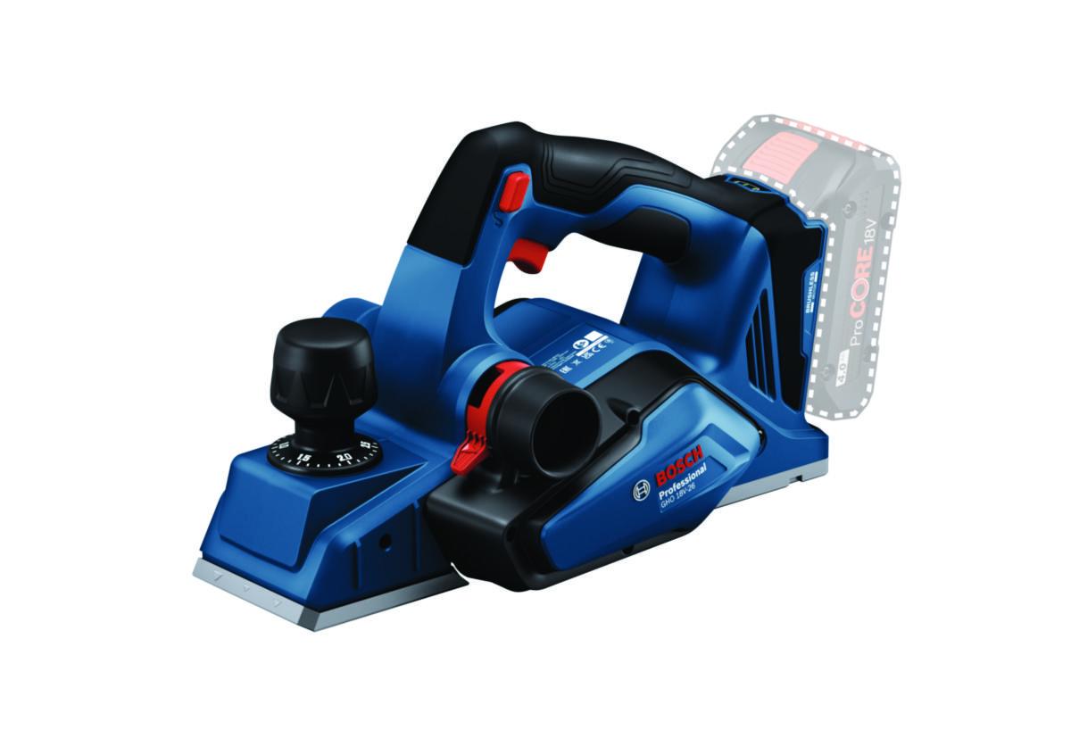 Høvel Bosch GHO 18V-26 Solo - Høvel GHO 18V-26 Bosch 18V solo