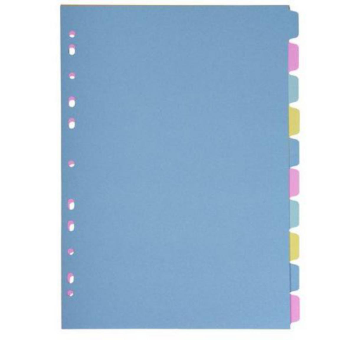 Skilleblad Nordic Brands - Skilleblad A4 10-delt 150g Nordic Brands 4 farger