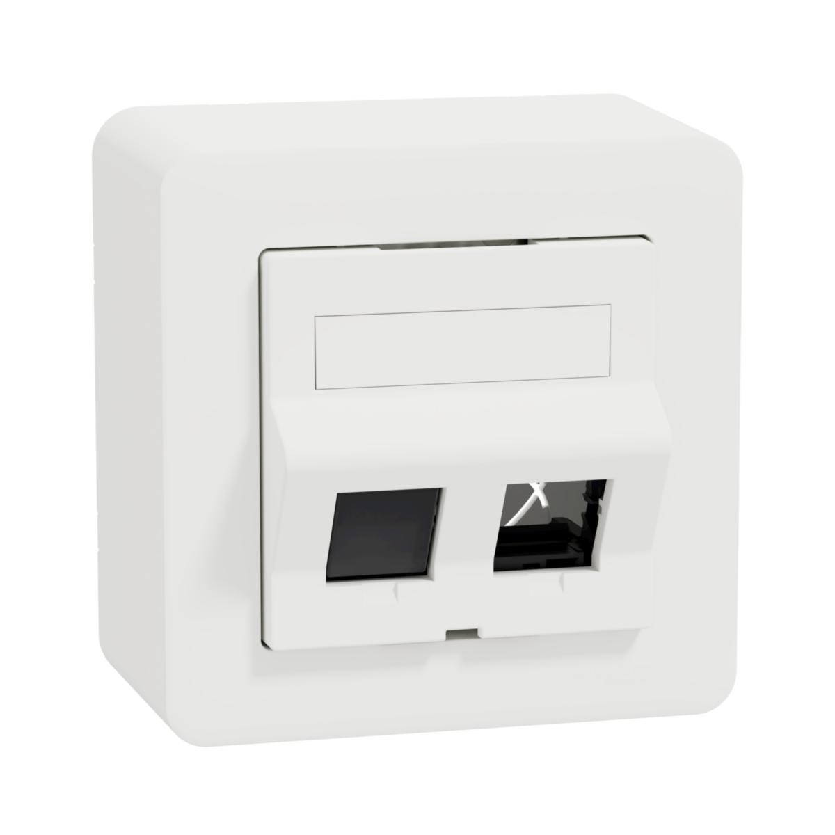 Påvegguttak for 2x S1/Keystone - Påvegguttak for 2x S1/Keystone 
