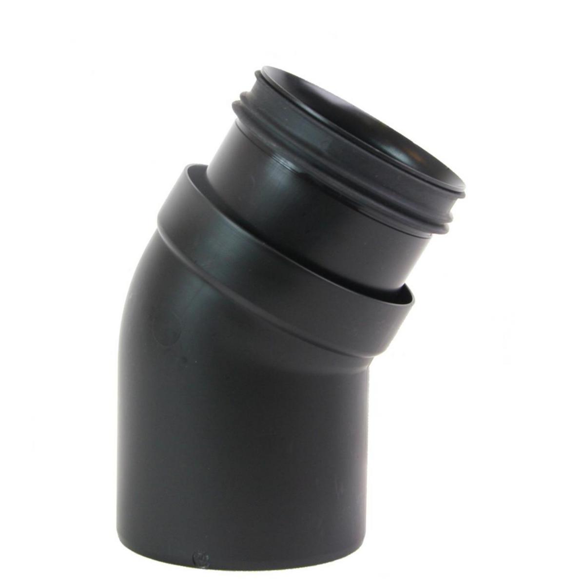 Bend 30° svart, Smartline - 75 mm x 30° PP Smartline bend 