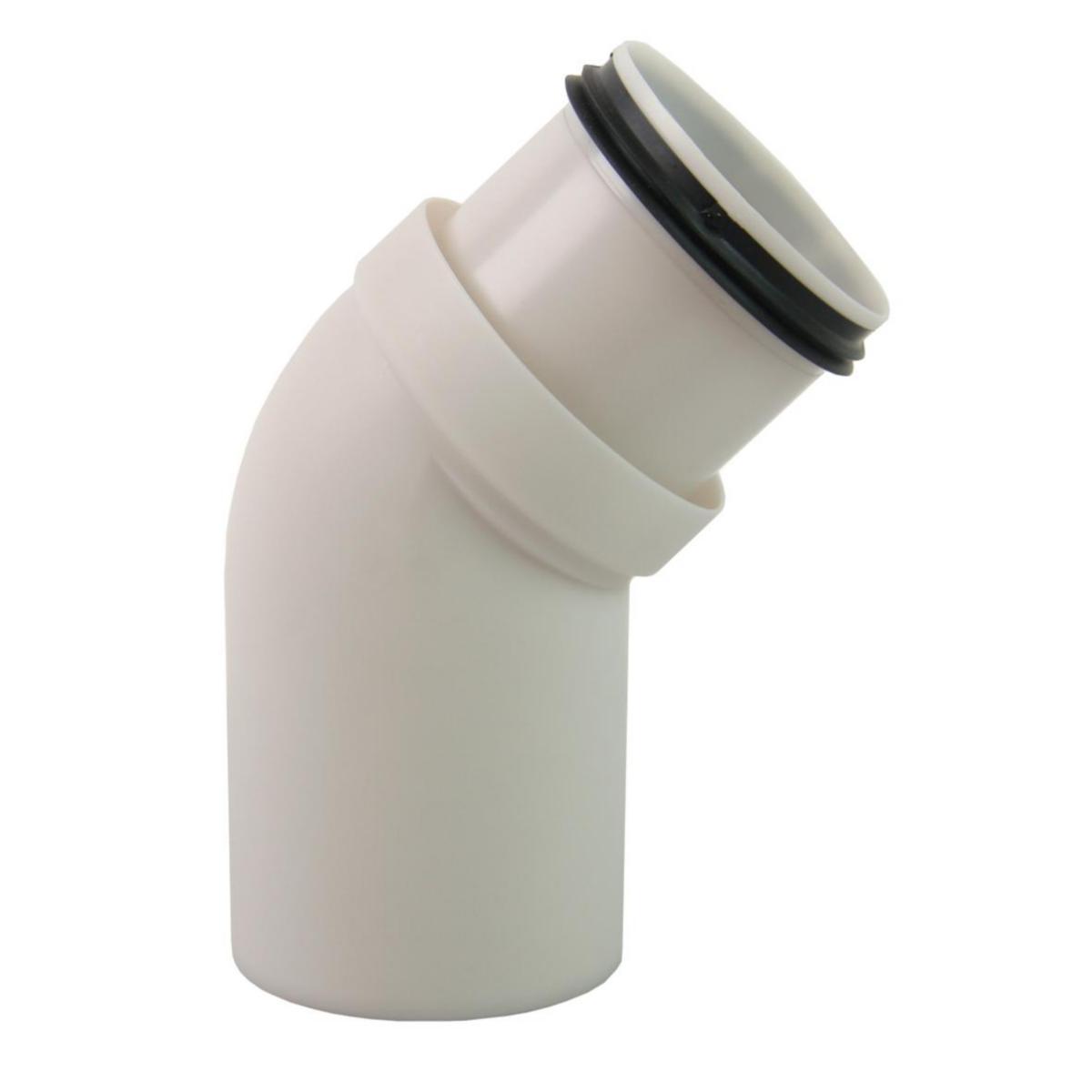 Bend 45° hvit, Smartline - 50 mm x 45° PP Smartline bend 