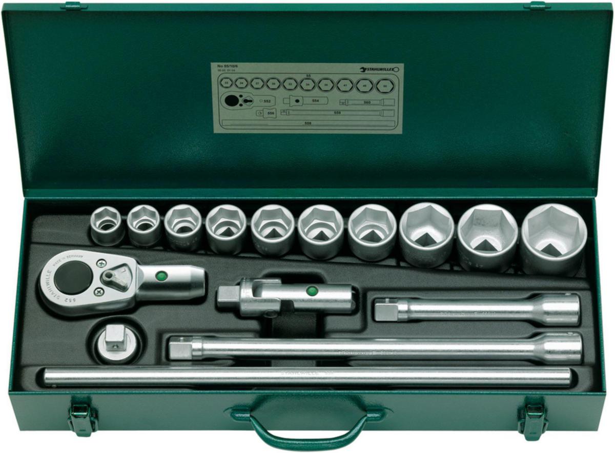 Pipesett 3/4" Stahlwille 16 deler - Pipesett 55/10/6 3/4" Stahlwille 16 deler 96400816