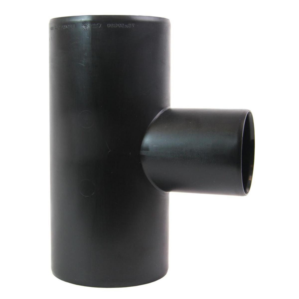 Grenrør 90° svart, Smartline - 75 x 50 mm x 90° PP grenrør Smartline