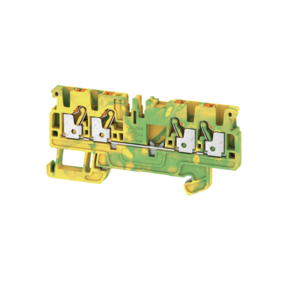Rekkeklemme Weidmüller A4C 2.5 - A4C 2,5 PE PE terminal, PUSH IN, 2.5 mm²,