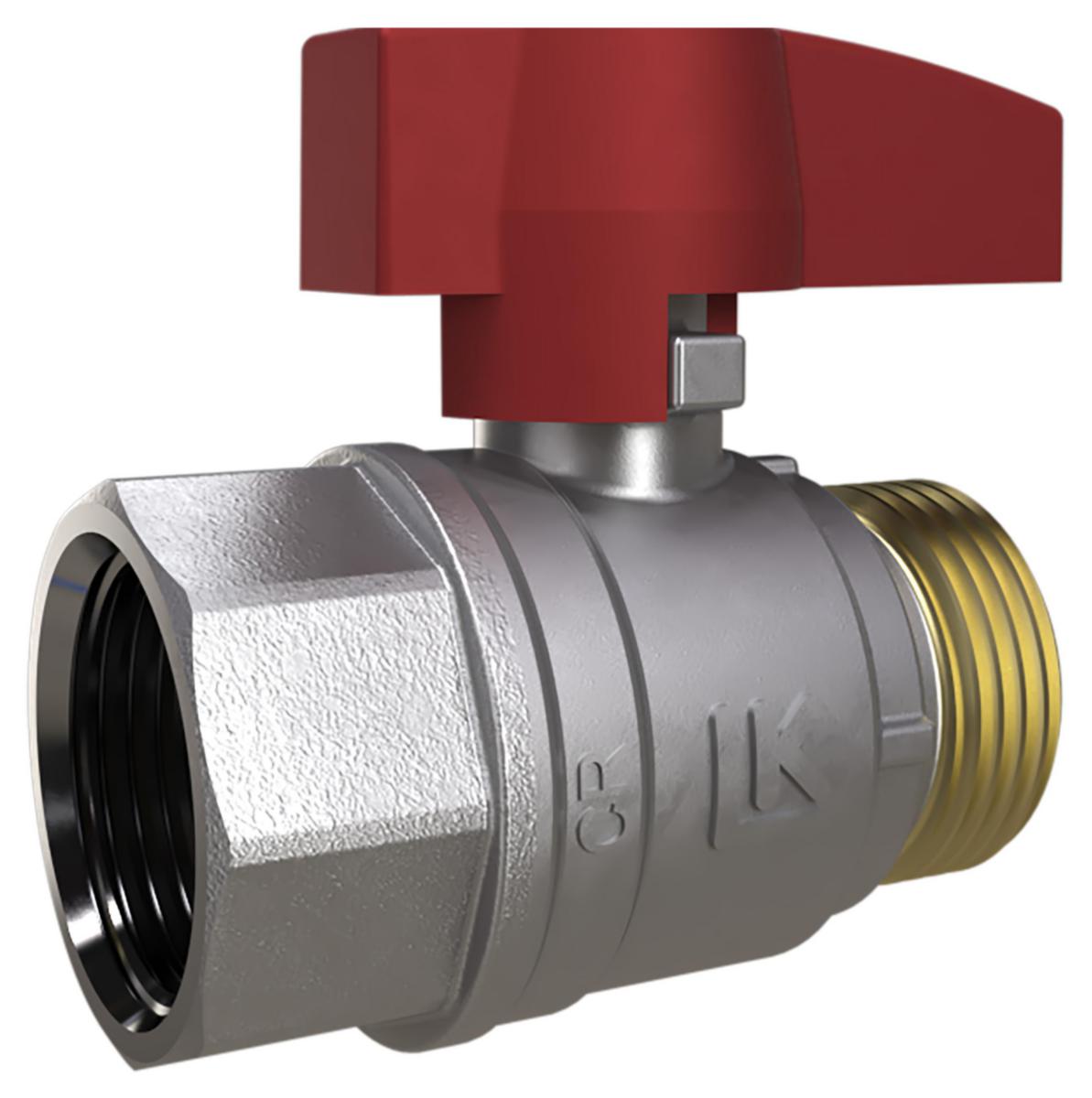 Kuleventil, LK - 3/4" Kuleventil rett inv/utv 801 Rød LK Pex
