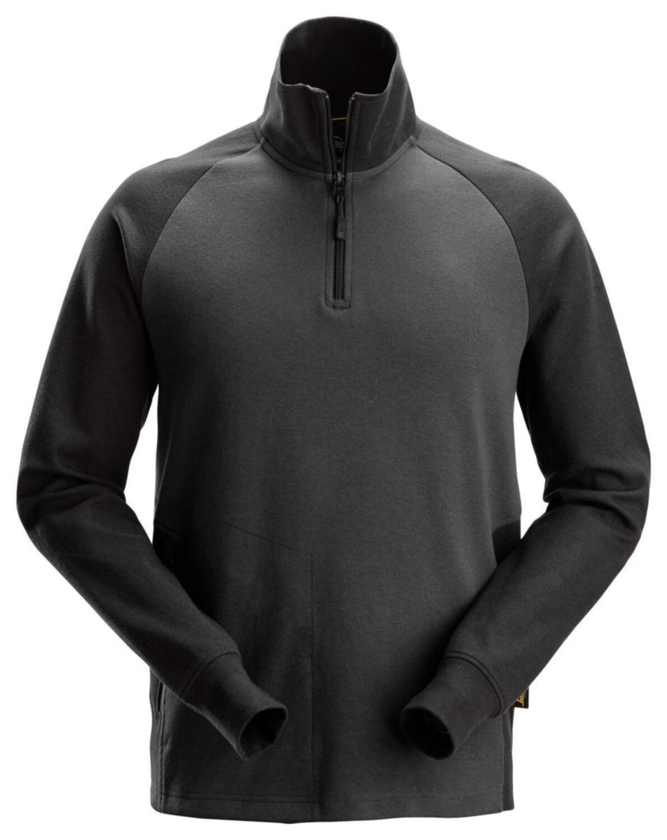 Collegegenser zip Snickers Workwear® 2841 - Collegegenser zip Snickers 2841 grå/svart str L