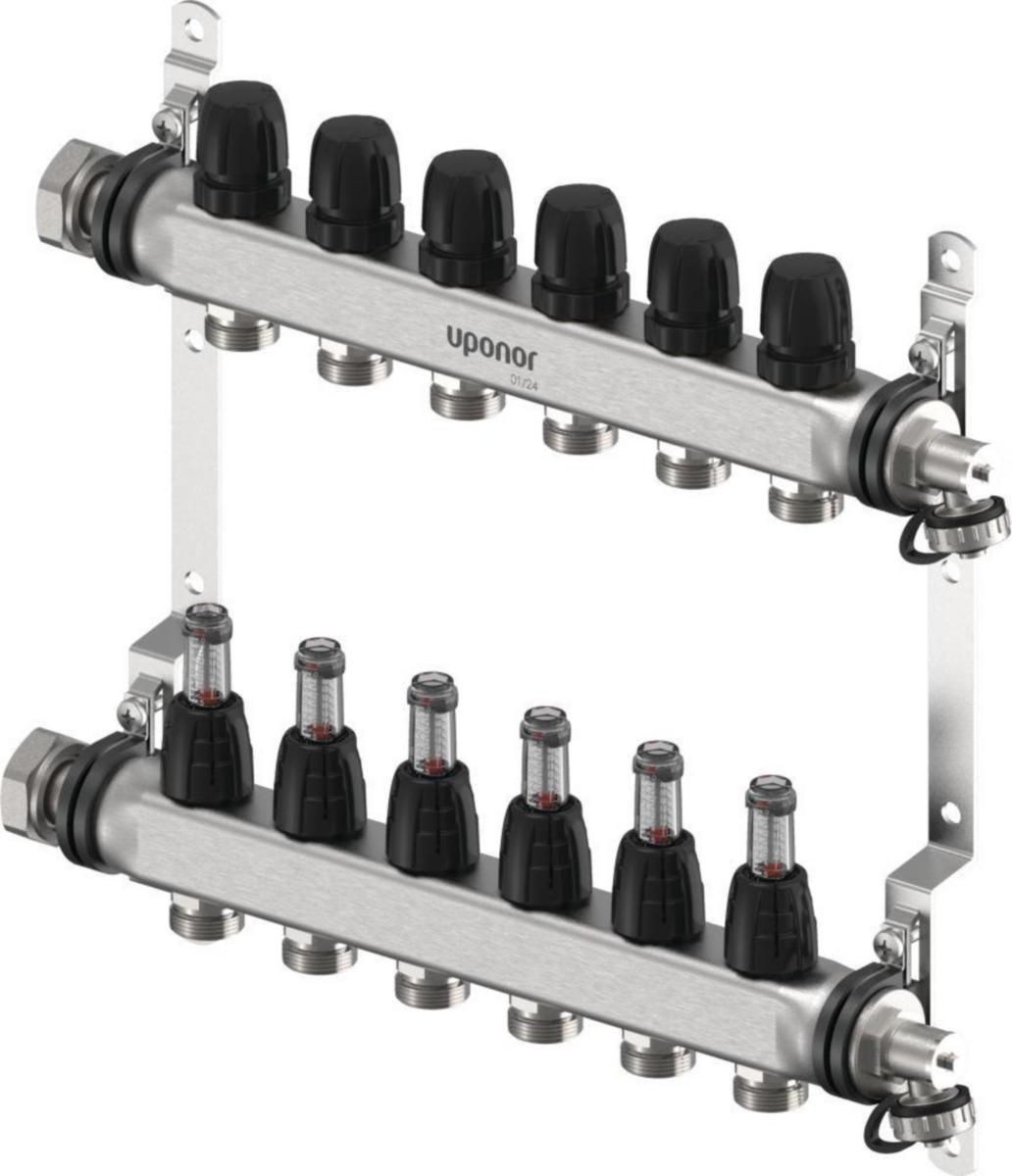 Fordeler Vario S RST FM Uponor - 6xG3/4 Euro-G1Vario S Fordeler FM Uponor gulvvarme