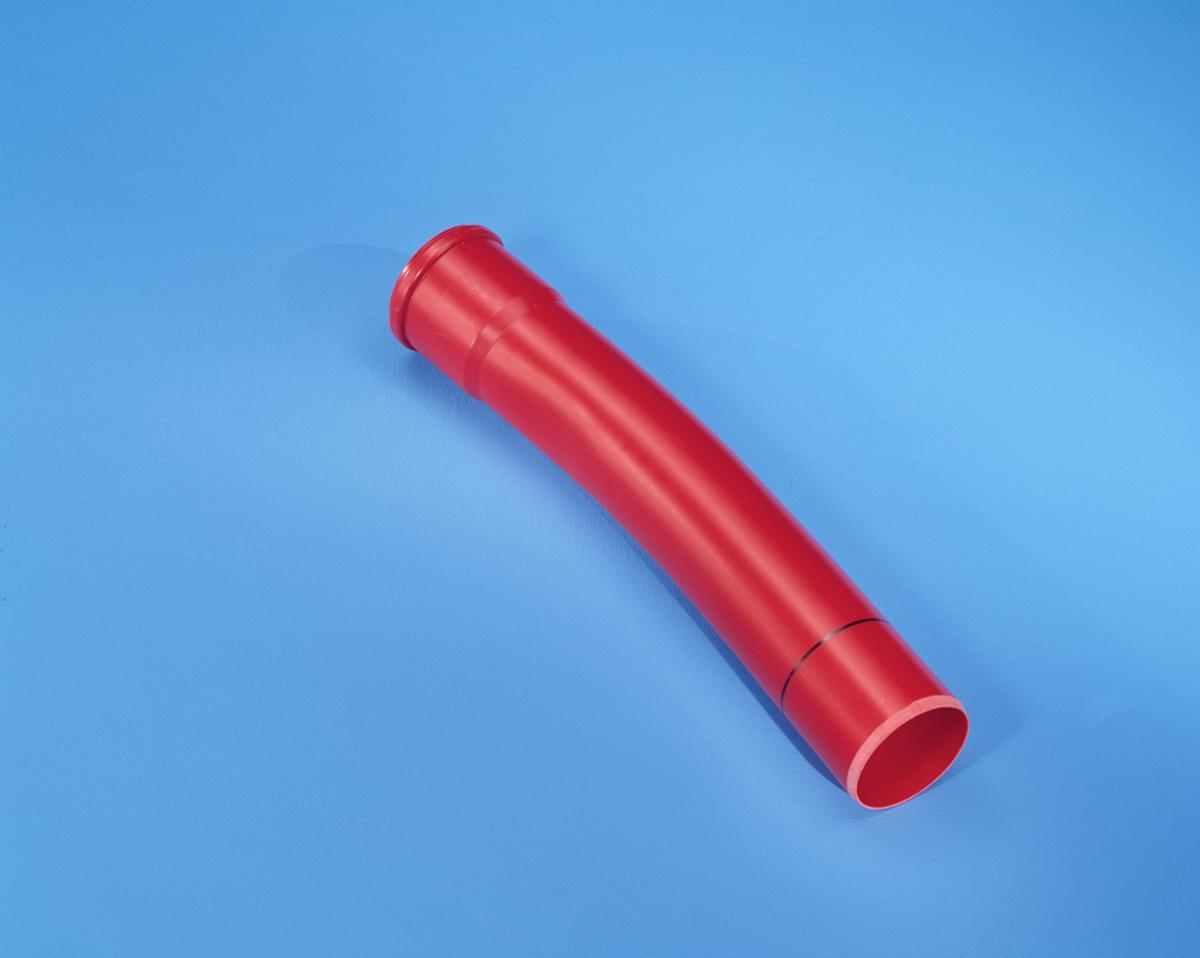 Langbend Norsk Wavin 15° til glatte rør - Langbend 15gr. 125mm rød bøyeradius 2000