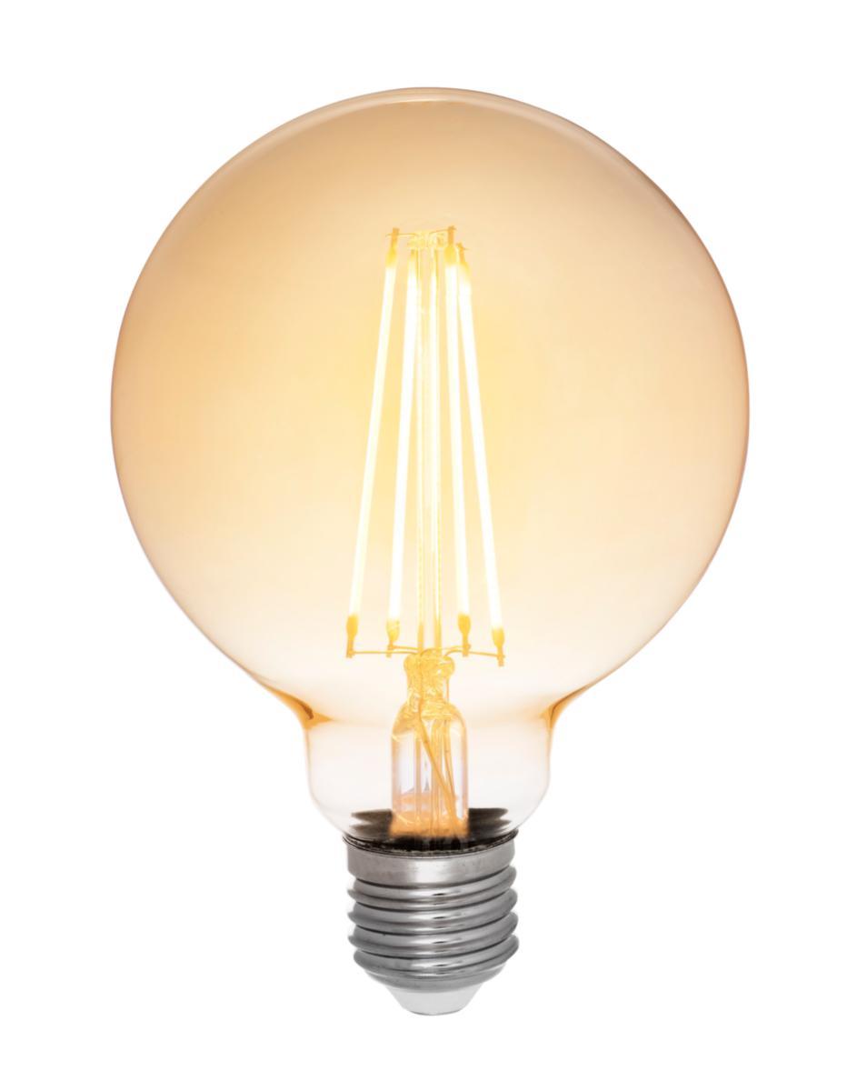 LED Nortronic dimbar Globe - LED Globe 95 FLM E27 380lm DIM