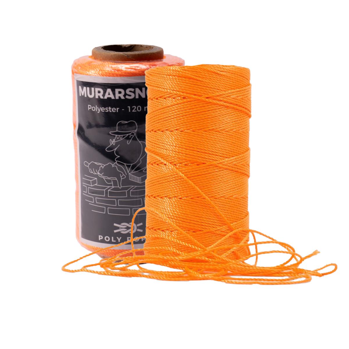 Murersnor Poly Produkter - Murersnor polyester Polyprodukter 120m orange