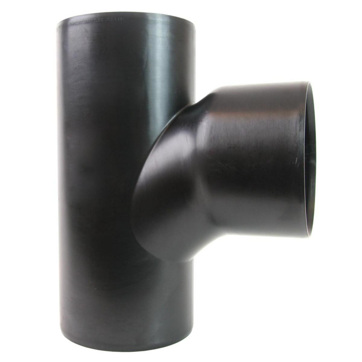 Grenrør 88° med svingt innløp svart, Smartline - 110 x110 mm x 88° PP Smartline gren SE