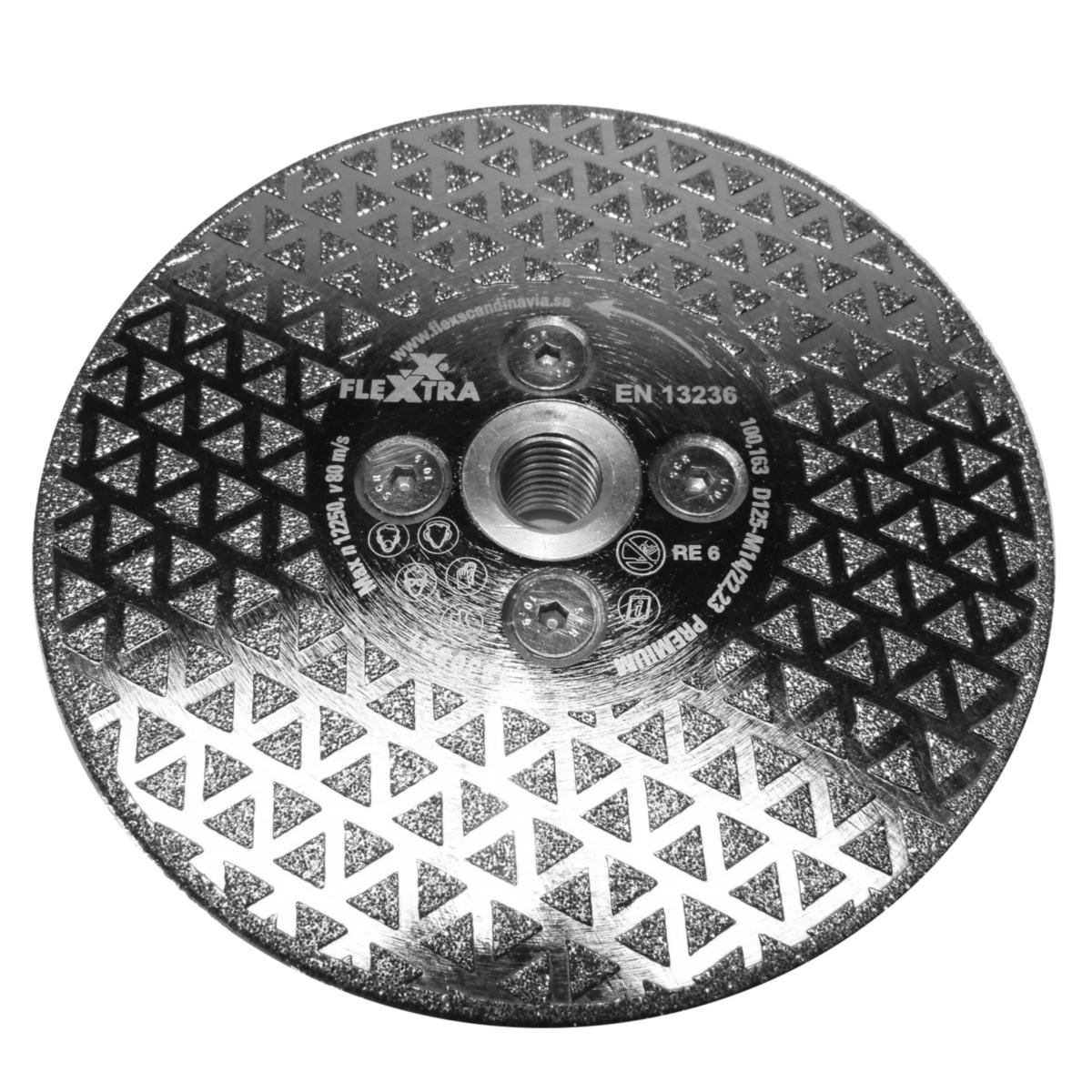 Diamantkappeskive Flexxtra Pyramid - Diamantkappeskive Pyramide Flexxtra Ø125X2.6XM14/22.23mm