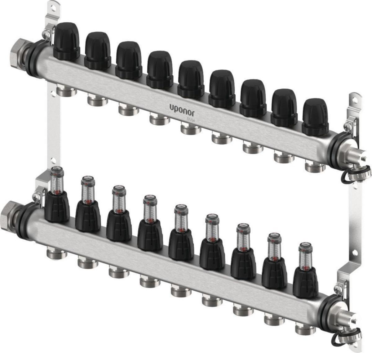 Fordeler Vario S RST FM Uponor - 9xG3/4 Euro-G1Vario S Fordeler FM Uponor gulvvarme