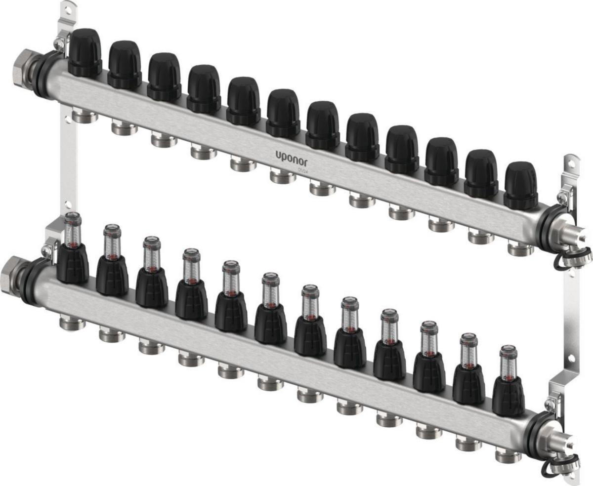 Fordeler Vario S RST FM Uponor - 12xG3/4 Euro-G1VarioS Fordeler FM Uponor gulvvarme