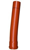 Bend langt 11°, rødbrun PVC, Pipelife