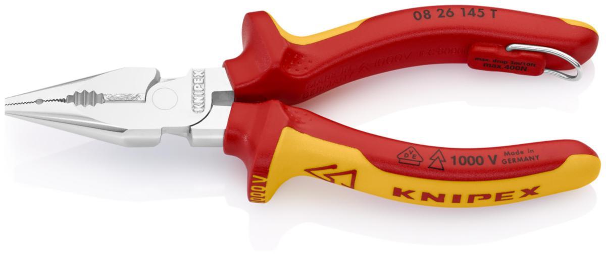 Kombinasjonstang Knipex 0826 - Kombinasjonstang 0826T Knipex 145mm 1000V m/øye