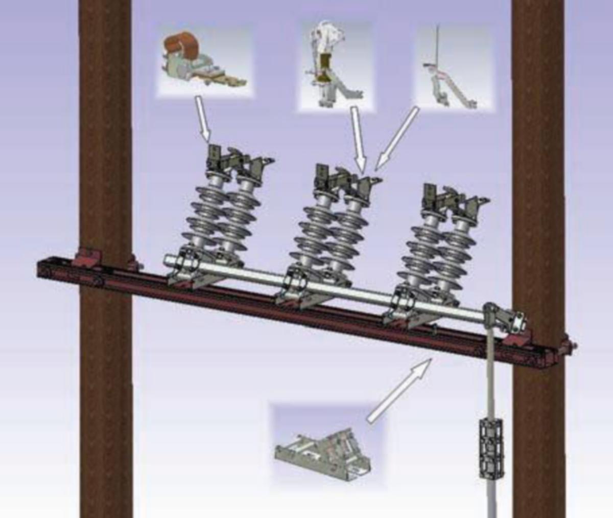 Linjebrytere Melbye uten forlegningsdel - Faseavstand 0.5m L021S