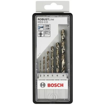 Borsett metall Robust Line Bosch HSS-CO 2-8mm 135gr. 6pk