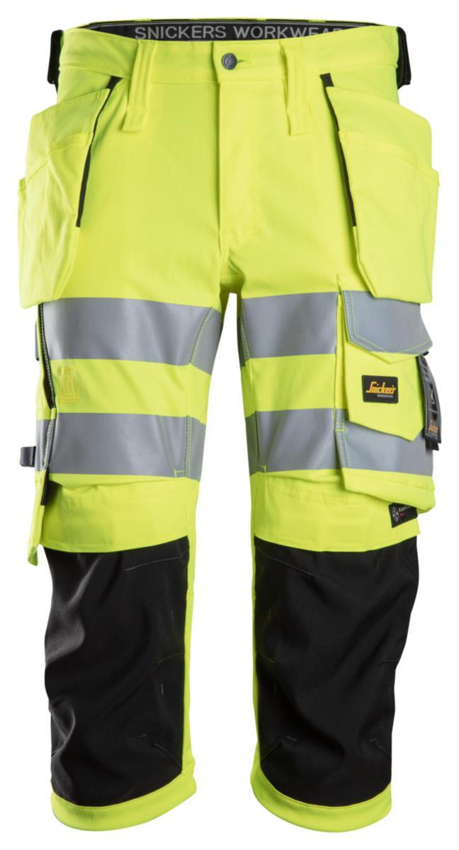 Piratbukse Snickers Workwear® 6138 HiVis - Piratbukse Snickers 6138 HiVis kl.2 gul/sva str 50