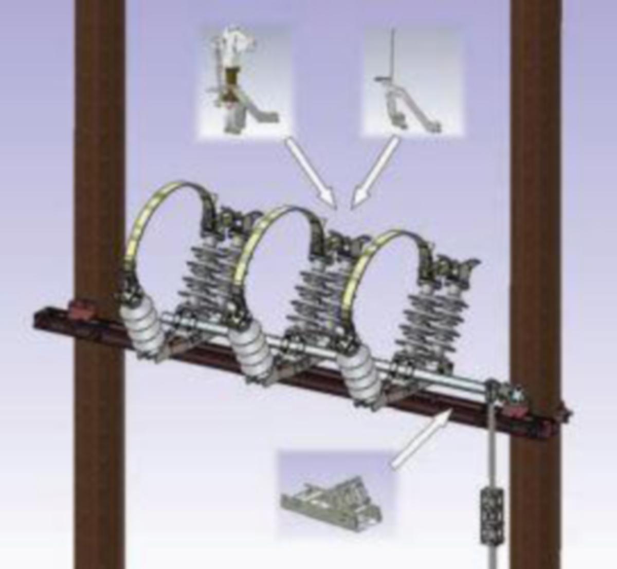 Linjebrytere Melbye med forlegningsdel - Linjebryter L041S kompl. byggesett