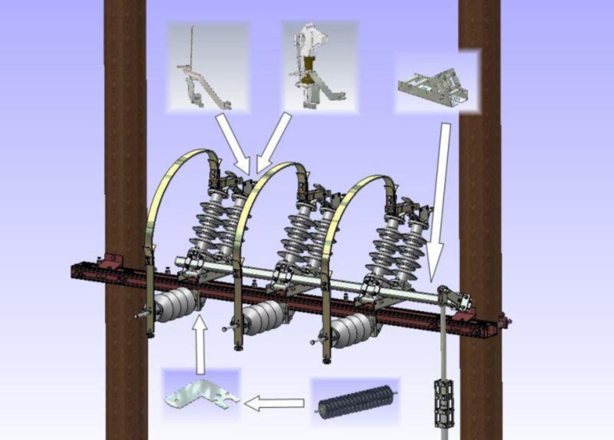Kabelbryter Melbye med nedføringsdel - Kabelbryter K011S kompl. byggesett