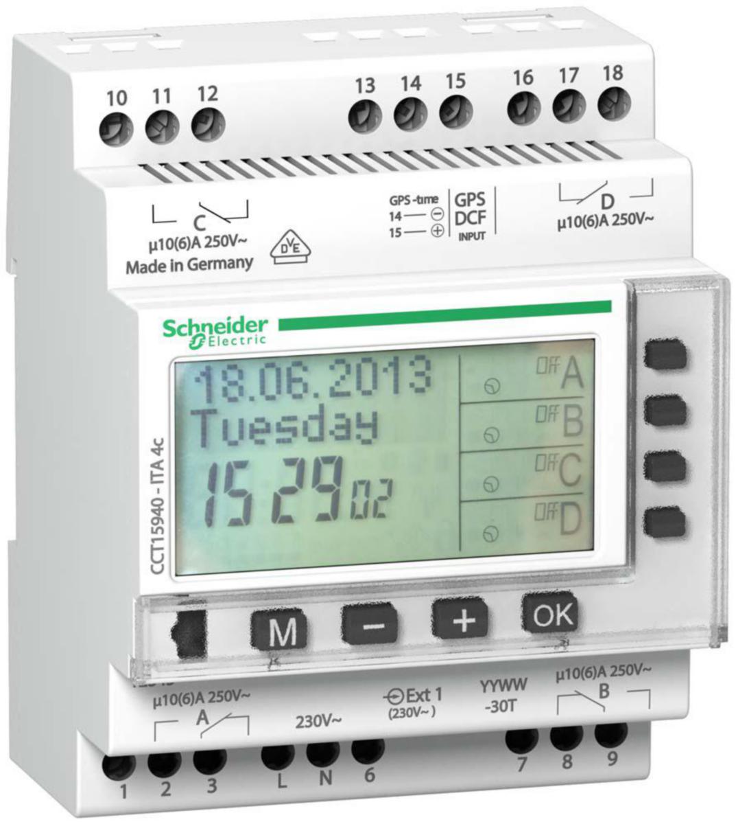 Årskoblingsur Schneider ITA - Årskoblingsur ITA 4C 4 kanal