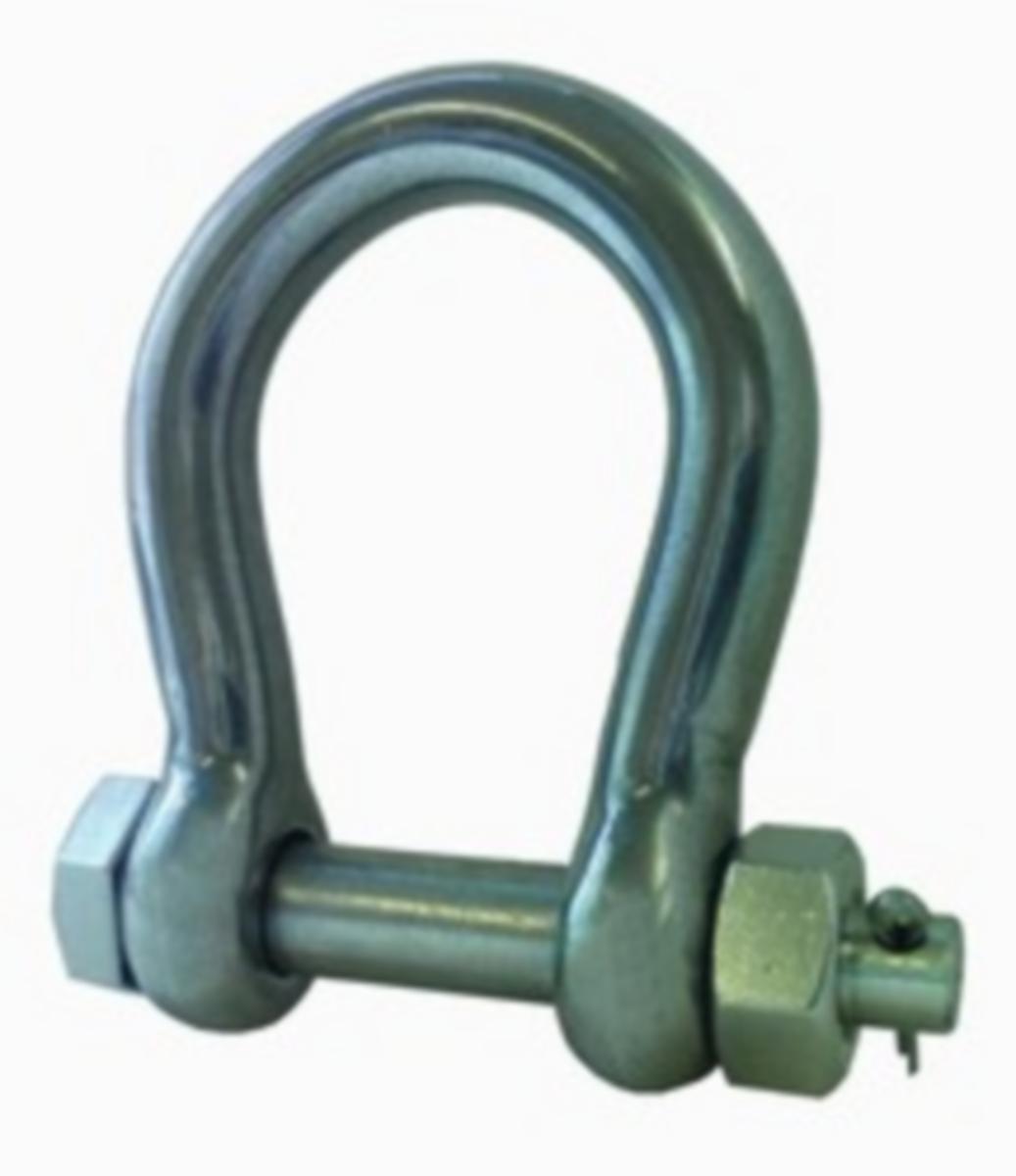 H-sjakkel med mutterbolt - Sjakkel H mutterbolt RF HI-MOD John Dahle TypeE 10mm WLL 0.6T