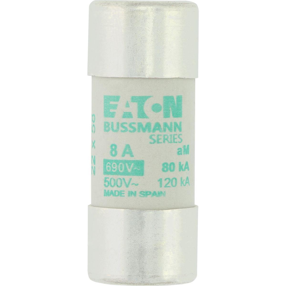Fuse Sylindersikring 690VAC Eaton Electric - Syl.sikr. 22 x 58 8A AM 690VAC CYL. FUSE 22 x 58 8A AM 690VAC