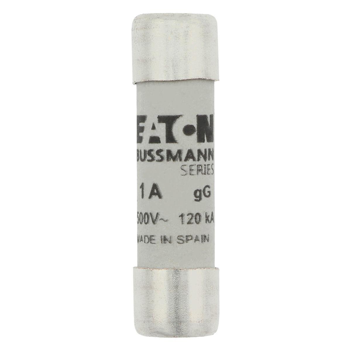 Fuse Sylindersikring 500VAC Eaton Electric - Syl.sikr. 10 x 38 1A GG 500VAC CYL. FUSE 10 x 38 1A GG 500VAC