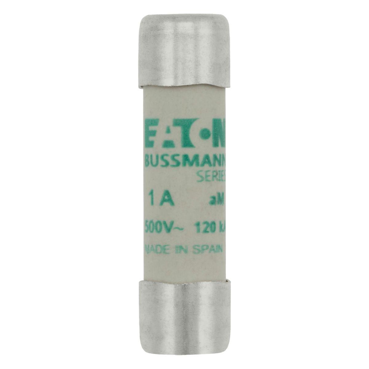 Fuse Sylindersikring 500VAC Eaton Electric - Syl.sikr. 10 x 38 1A AM 500VAC CYL. FUSE 10 x 38 1A AM 500VAC
