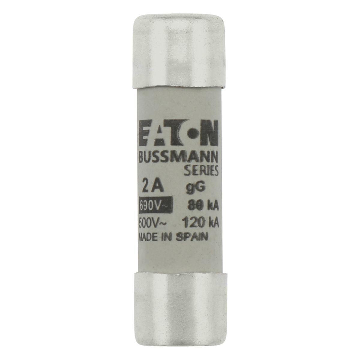 Fuse Sylindersikring 690VAC Eaton Electric - Syl.sikr. 14 x 51 2A GG 690VAC CYL. FUSE 14 x 51 2A GG 690VAC