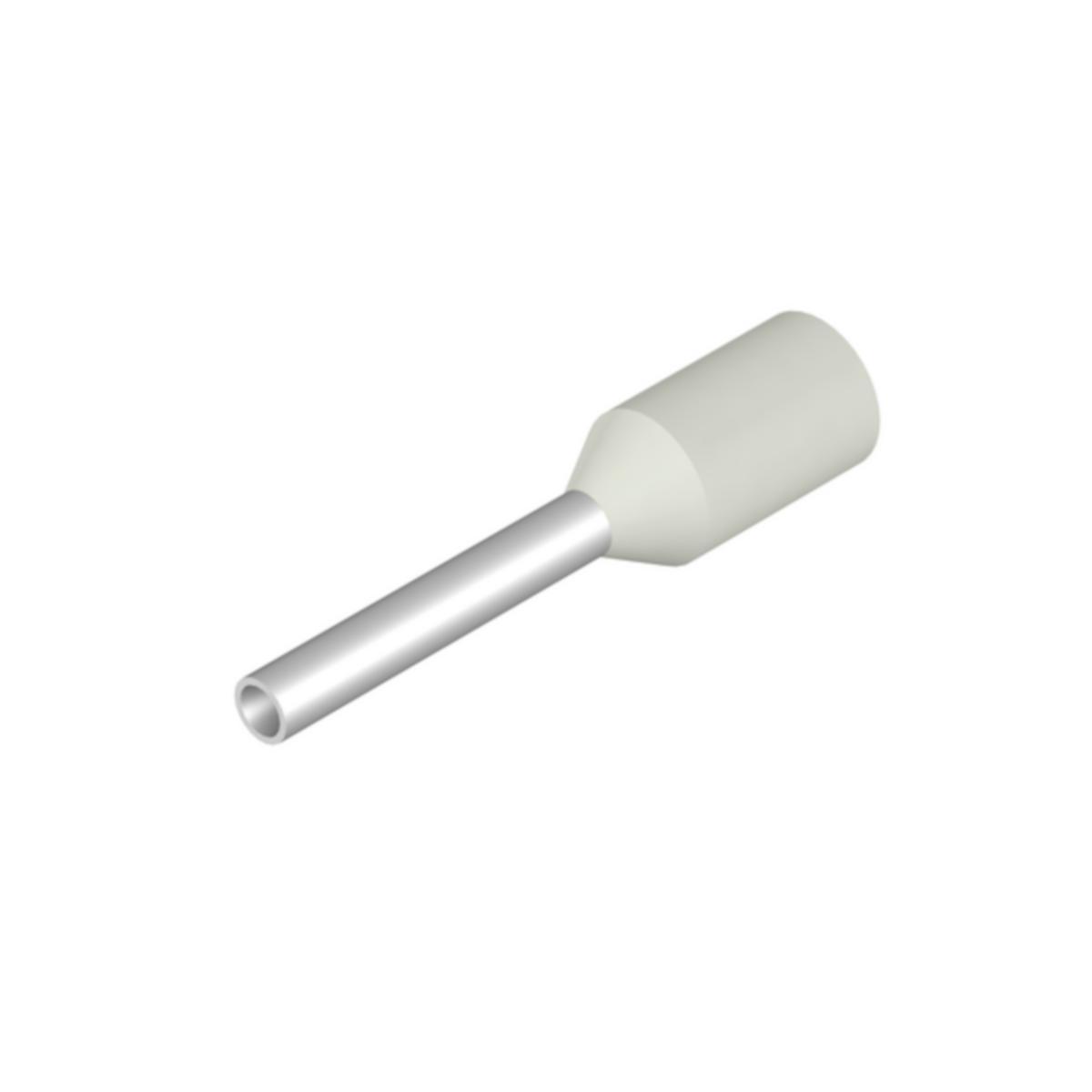 Endehylse med Plastkrage Standard Weidmuller - Endehylse B 0.5/14 hvit B T