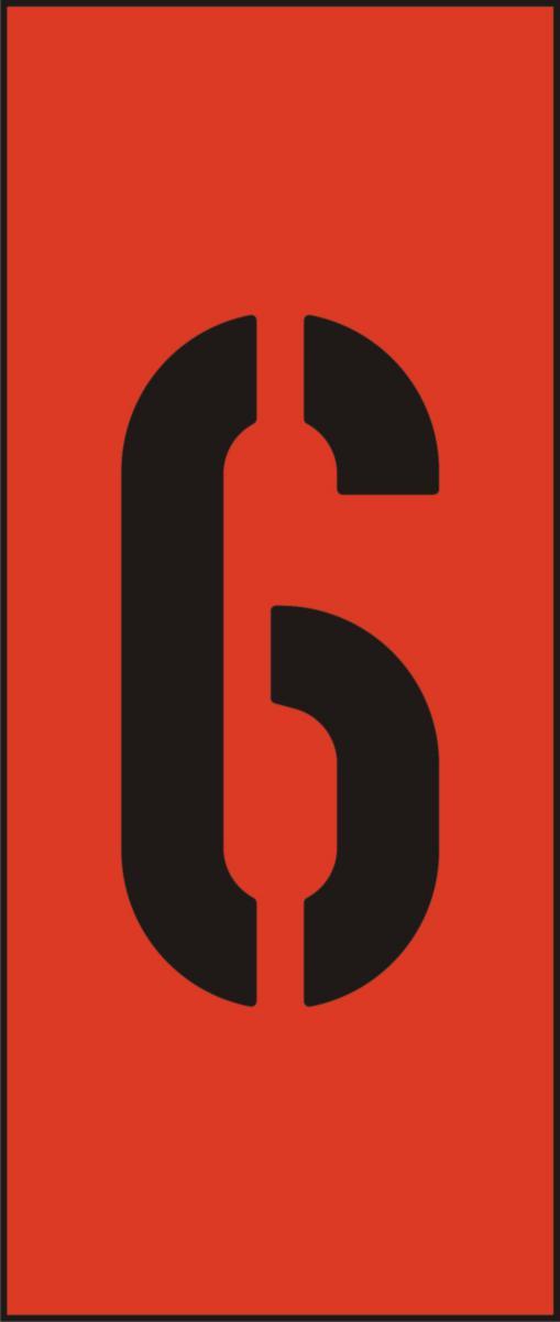 Linjeservice Merkesystem Skilt H-25 Rød, tall 25stk - Skilt H25 rød tall 6/9 (25stk)