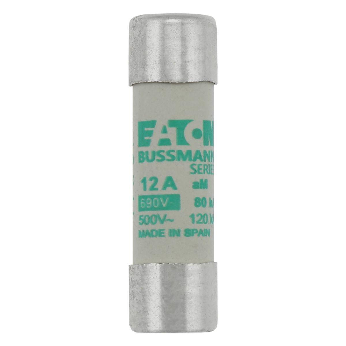 Fuse Sylindersikring 690VAC Eaton Electric - Syl.sikr.14 x 51 12A AM 690VAC CYL. FUSE 14x51 12A AM 500VAC