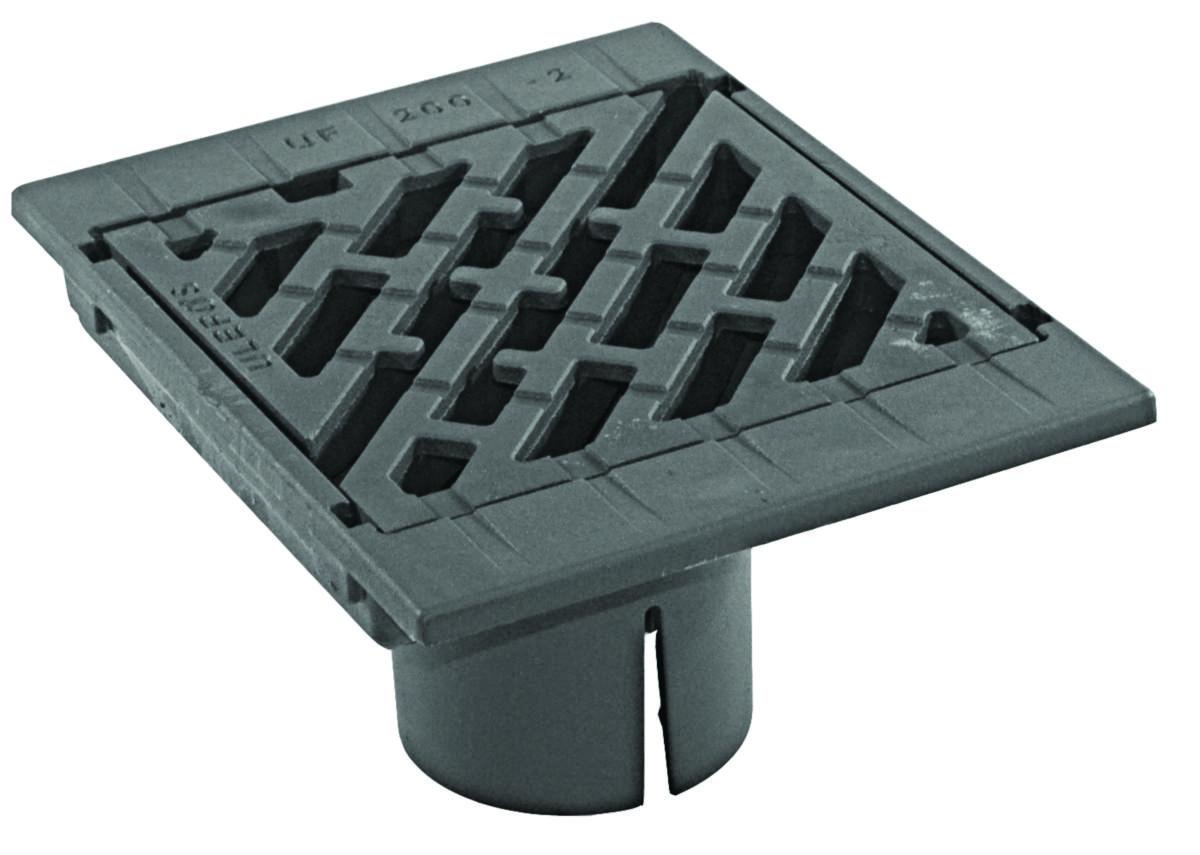 Rennestenssluk UF-150-2/200-2 SJK Ulefos - Ulefos rennest. sluk UF-200-2 m/diagonal rist/hengslet lås