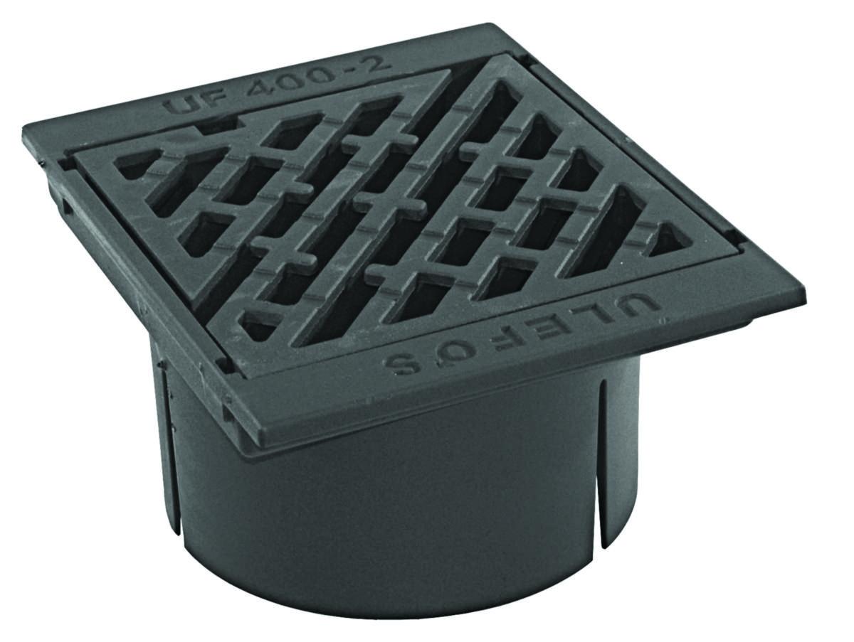 Rennestenssluk UF-400-2 Ulefos - Ulefos rennest. sluk UF-400-2 m/diagonal rist/hengslet lås