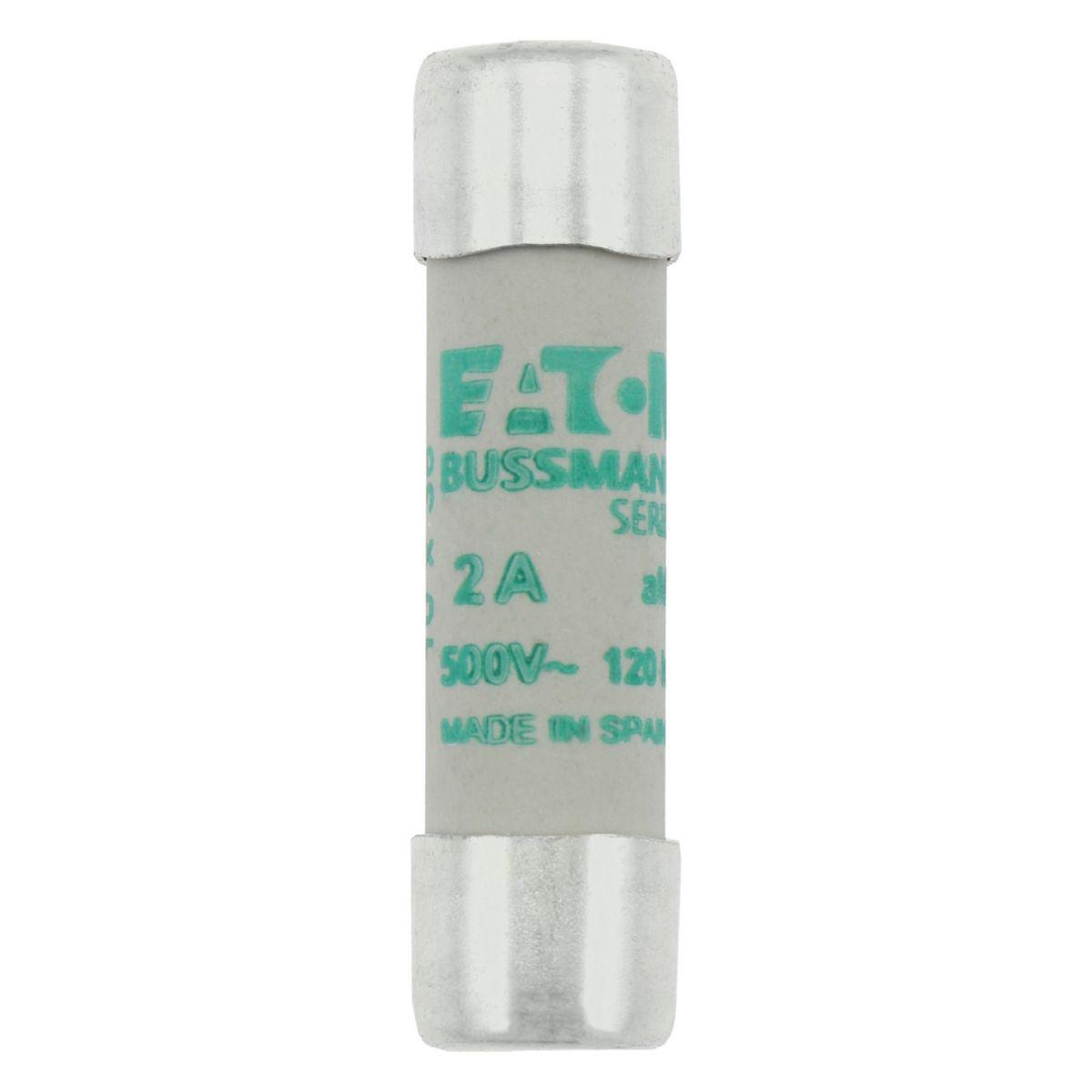Fuse Sylindersikring 500VAC Eaton Electric - Syl.sikr. 10 x 38 2A AM 500VAC CYL. FUSE 10 x 38 2A AM 500VAC