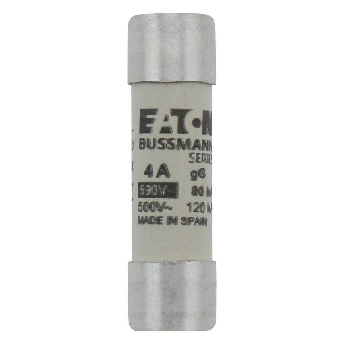 Fuse Sylindersikring 690VAC Eaton Electric - Syl.sikr. 14 x 51 4A GG 690VAC CYL. FUSE 14 x 51 4A GG 690VAC