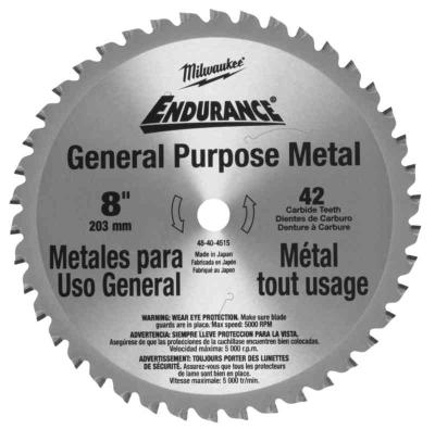 Sirkelsagblad for stål metall Milwaukee Ø203X15.87X1.8mm 42T