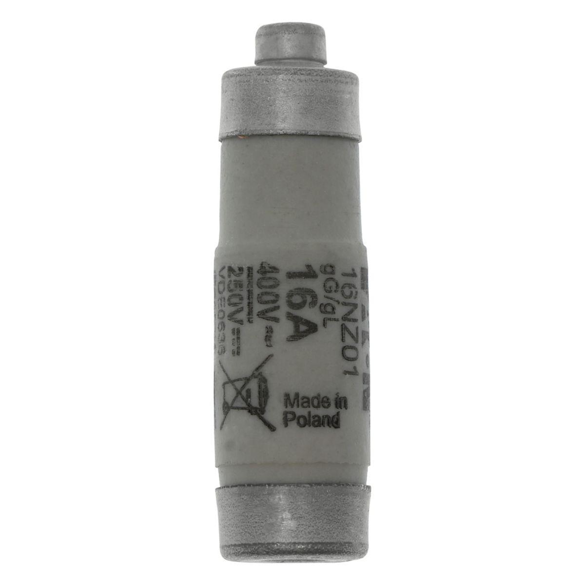 Fuse Sikring D01 400VAC Eaton Electric - Sikr-D01 16A T GL/GG400VAC E14 FUSE-D01 16A T GL/GG400VAC E14