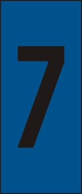 Skilt H25 blå tall 7 (pk.a 25) 