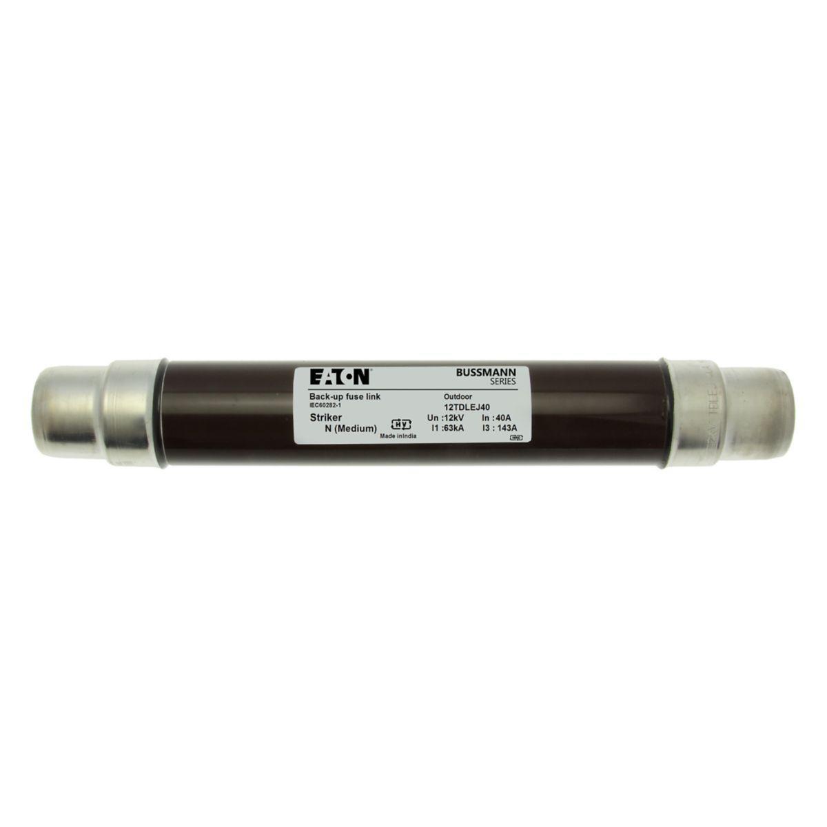 Høyeffektsikring Eaton Electric 6/12kv - Høyeffektsikr.12KV 40A 2"DIN BROWN RESIN SEAL FUSE