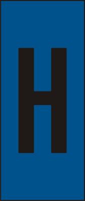 Skilt H25 blå bokstav H (25) 