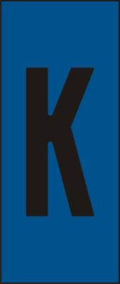 Skilt H25 blå bokstav K (25) 