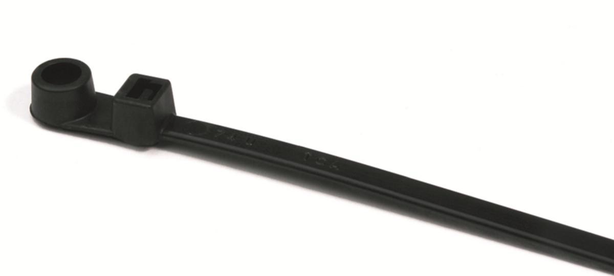 Strips HellermannTyton Serie T, PA66, Svart - Strips T120MR Sv. 400x7.6mm