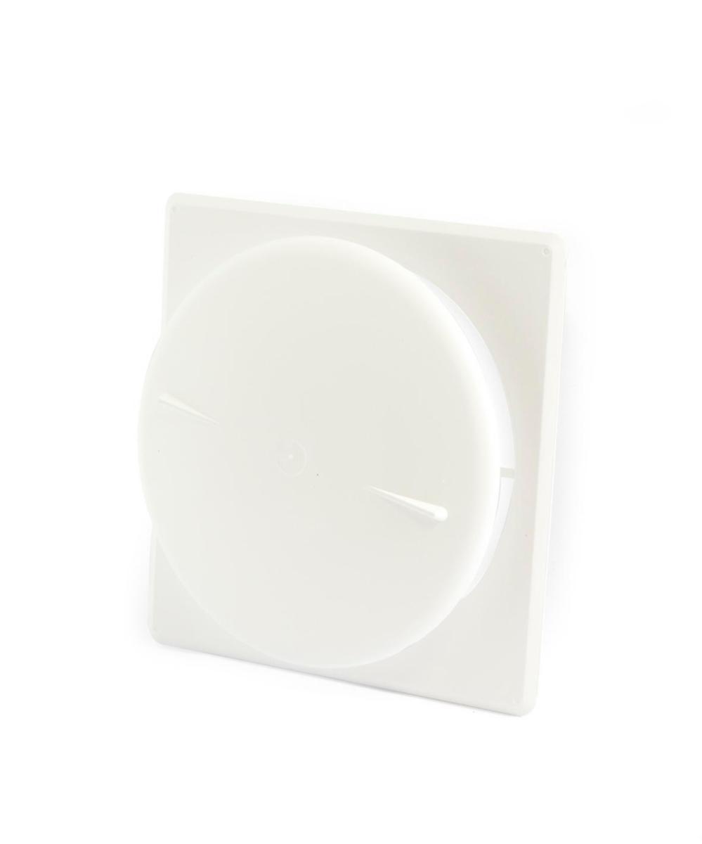 Plateventil 285 - Tallerkenventil 285 Habo 100mm hvit firkant ramme